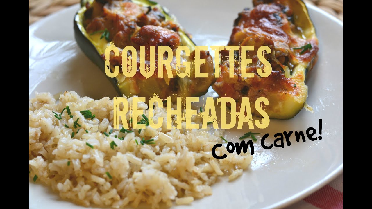 Courgettes recheadas com carne