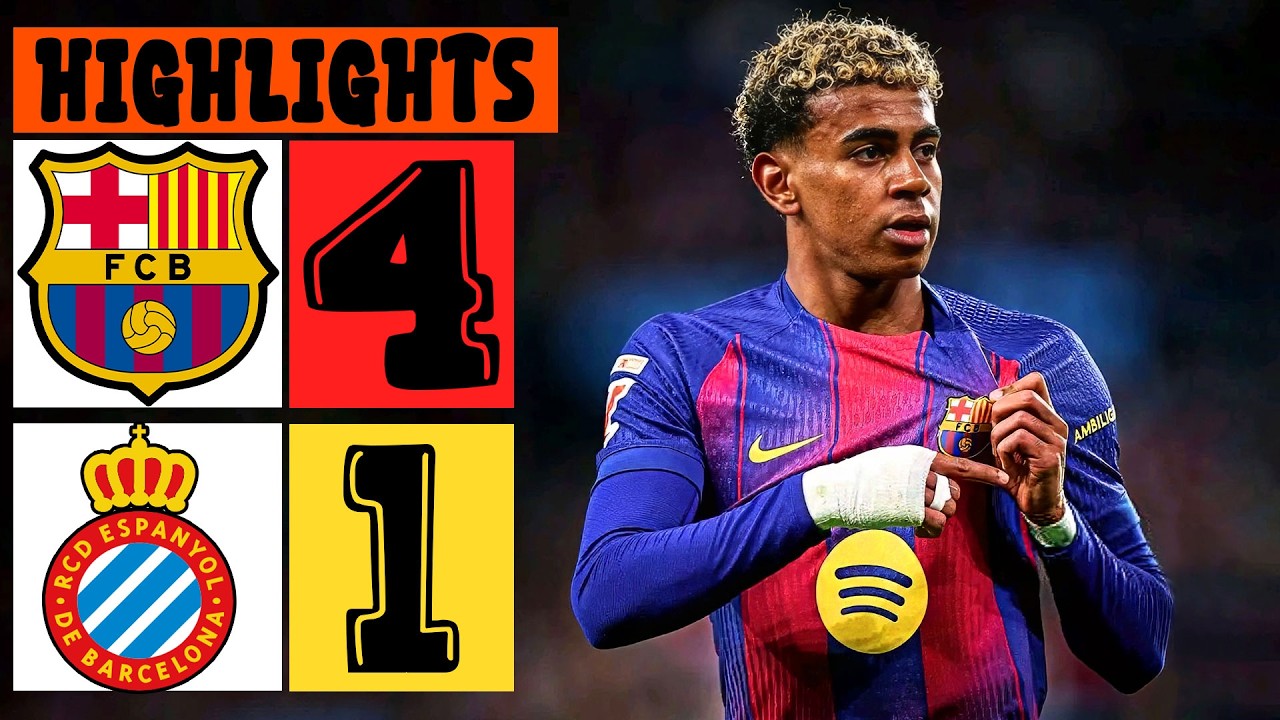 Barcelona vs Espanyol 4-1 🔥 Football Highlights and Goals 2026