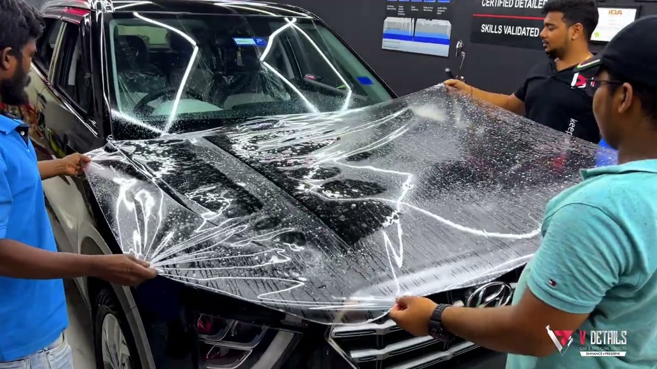 Self healing PPF installation on Creta