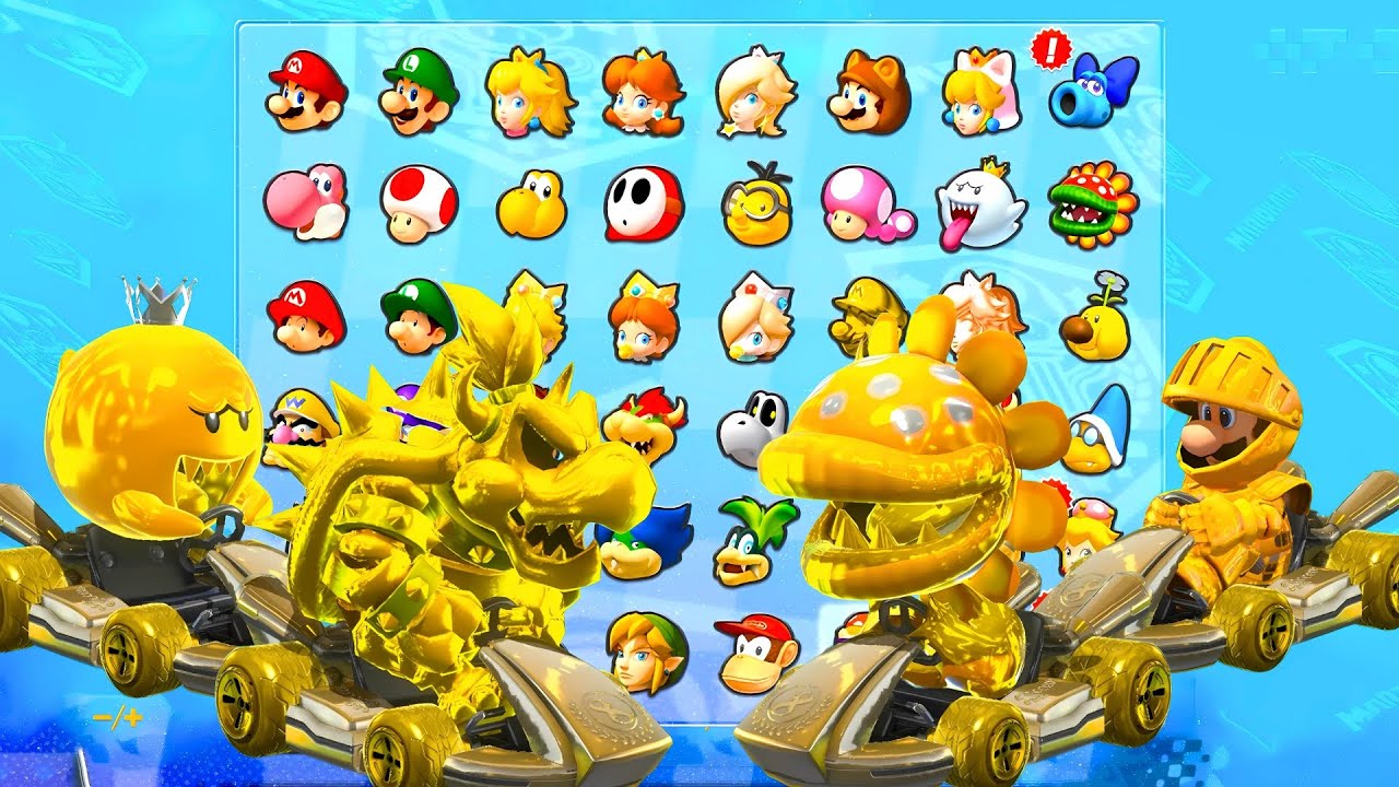 Mario Kart 8 Deluxe: Epic Gold Character Clash – Who Reigns Supreme?