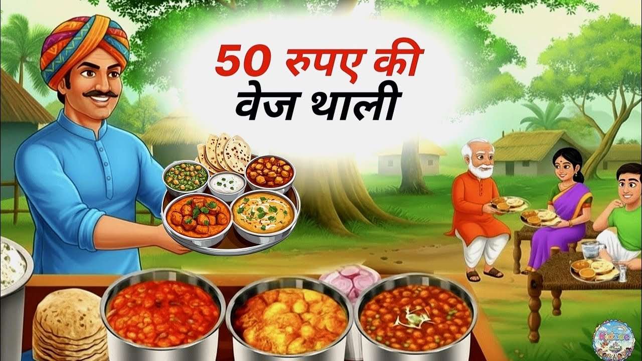 50 की वेज थाली | 50 RUPAY KI VEG THALI | Hindi Kahaniya | Hindi Stories | Kahaniya 