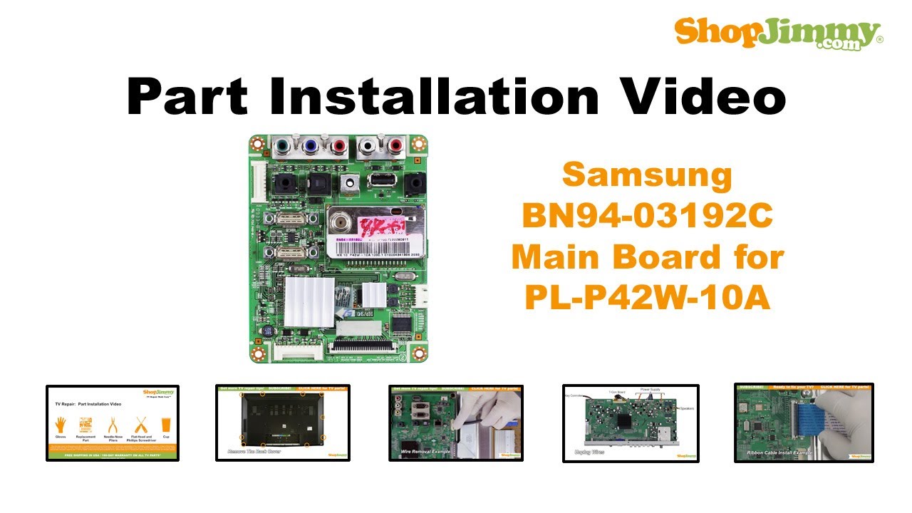 Free Samsung BN94-03192C Main Boards Replacement Guide for Emerson PL-P42W-10A Plasma TV Repair