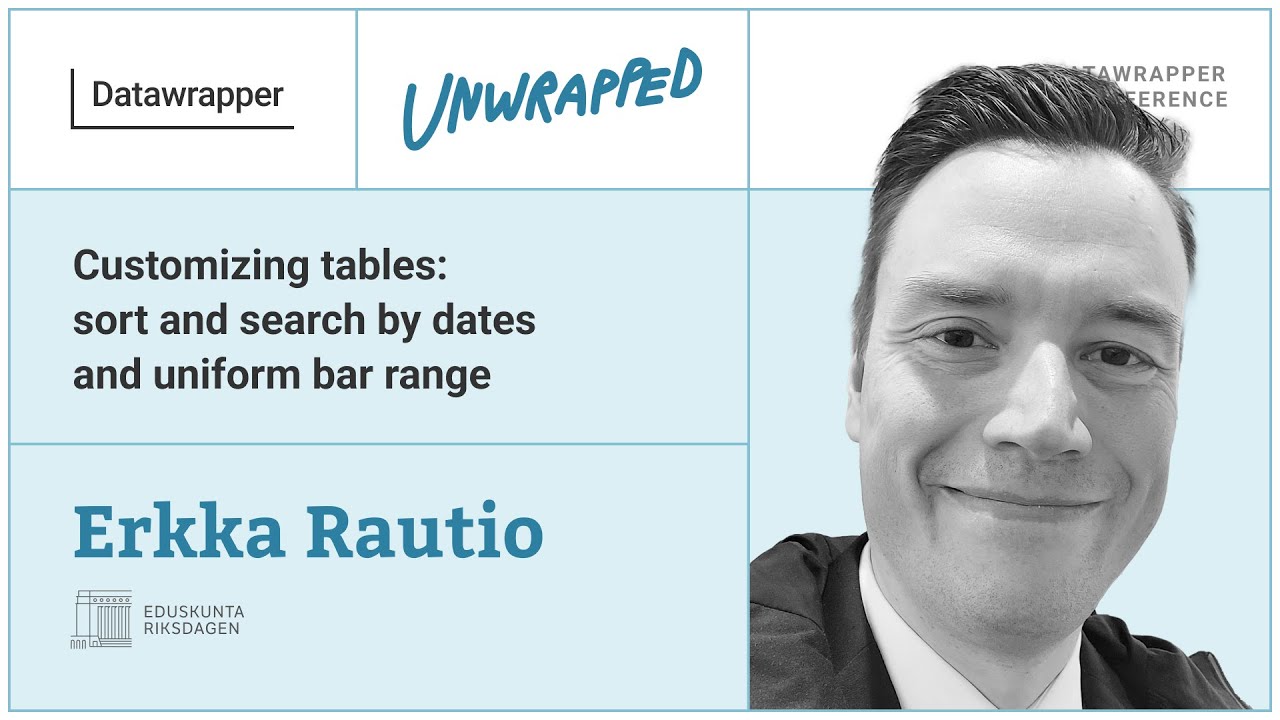 Erkka Rautio, Finnish Parliament, on two tricks for Datawrapper tables