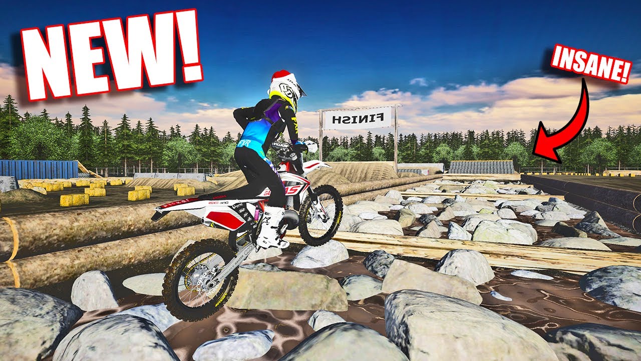 NEW GNARLY ENDUROCROSS TRACK IS INSANE!! (MXBIKES)
