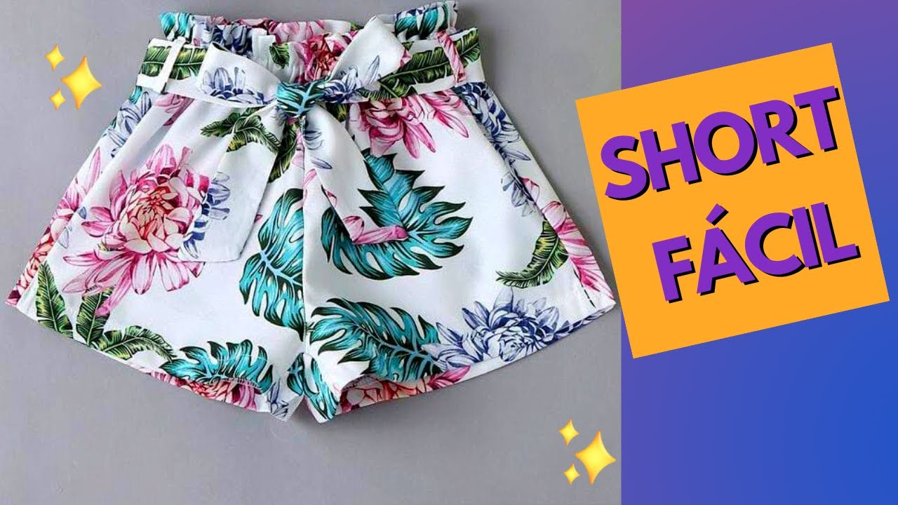 COMO FAZER SHORT FÁCIL Para Iniciante Costura Passo a Passo