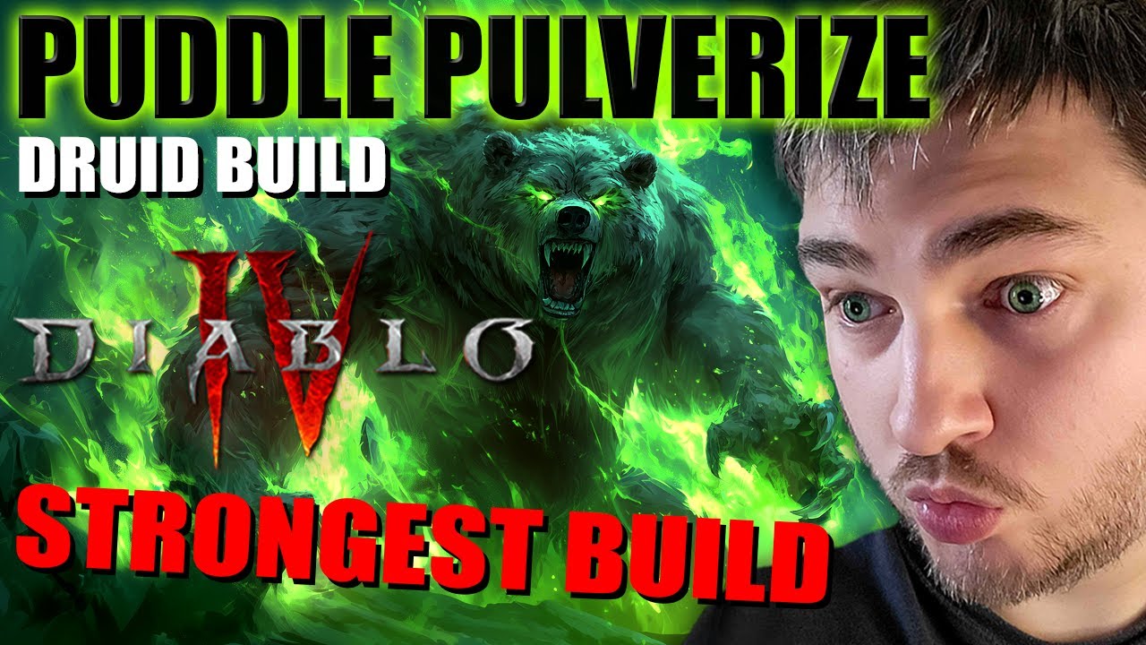 Diablo 4 - PUDDLE PULVERIZE Билд друида (Уровень S ОЧЕНЬ СИЛЬНЫЙ) Уничтожает ВЕСЬ КОНТЕНТ Легко!