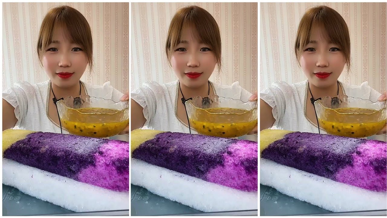 ASMR ICE EATING with PASSION FRUIT | RELAX VIDEO