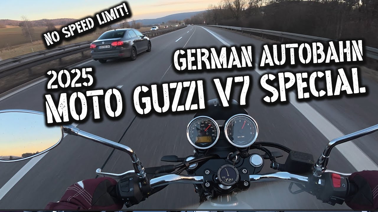 2025 Moto Guzzi V7 Special 850 // German Autobahn Test // Can it hold up with German Highways?