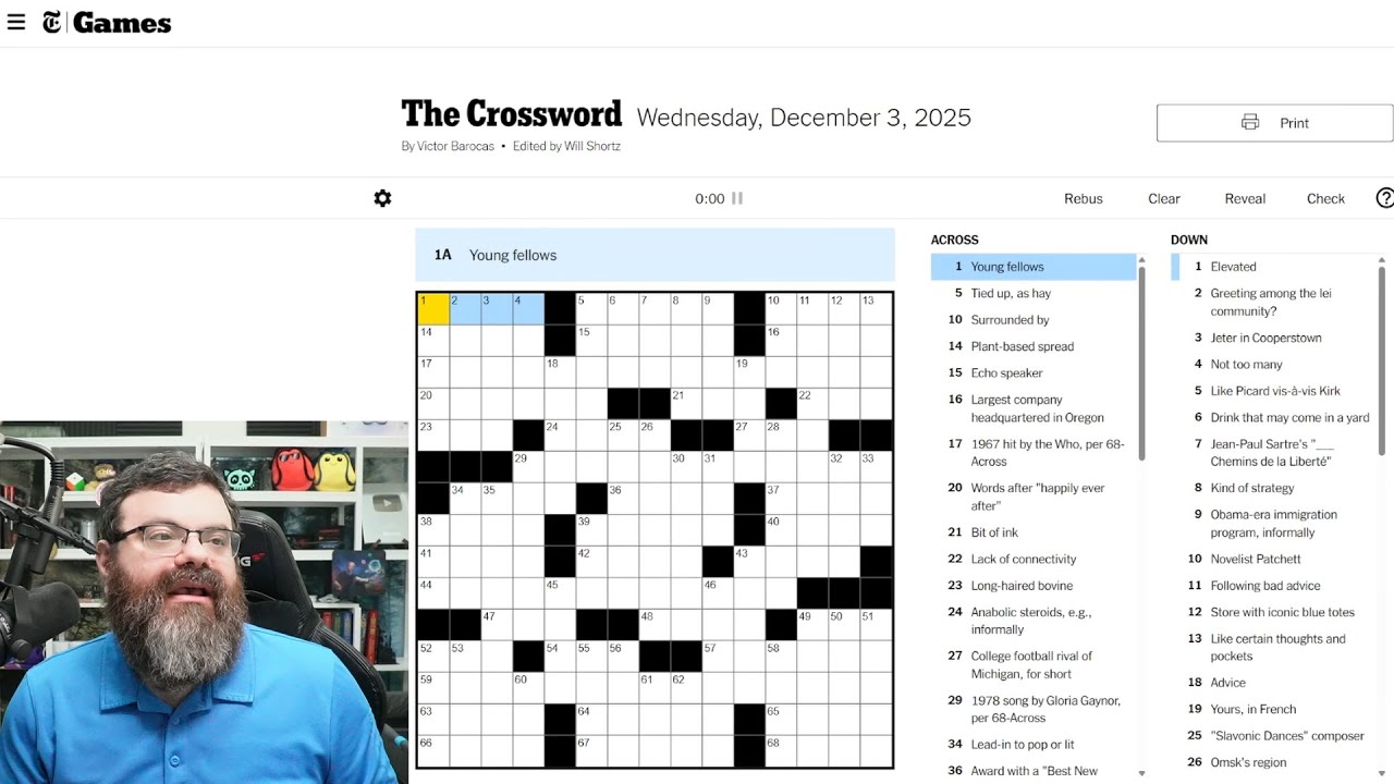 Learning Crossword Week 81 | NYT Crossword Wednesday Dec 3rd, 2025
