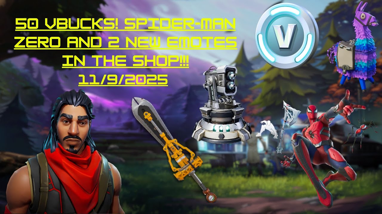 50 Vbucks! Spider-man Zero and 2 New Emotes in the shop!!!