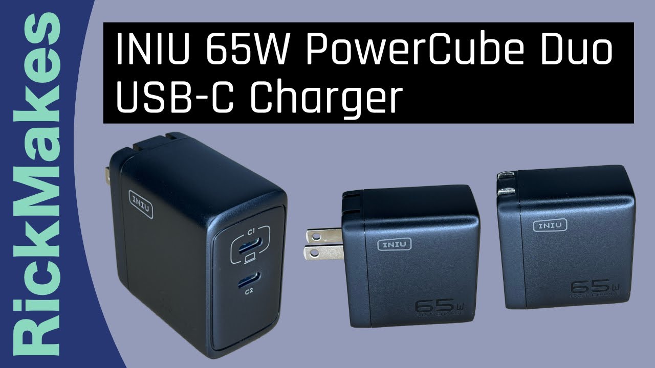 INIU 65W PowerCube Duo USB-C Charger