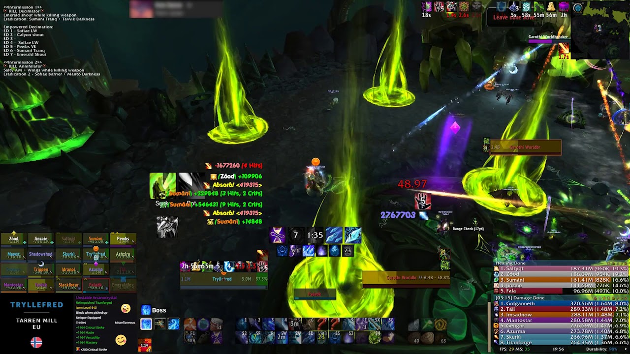 Turtles vs Garothi Worldbreaker - Antorus, the Burning Throne Mythic (Frost mage PoV)