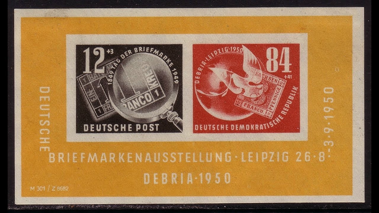 Die Briefmarken Ausgabe von BRD, West - Berlin & DDR 1950
