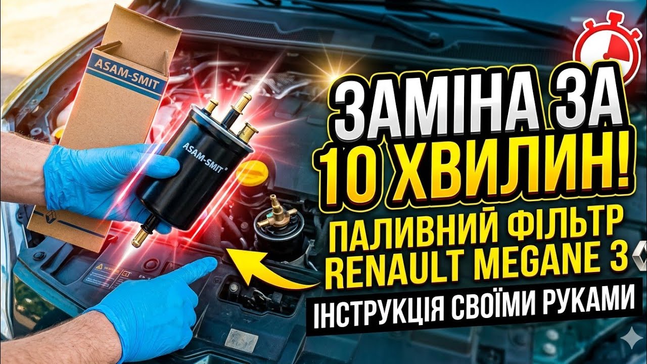 Renault Megane 3 Замена топливного фильтра