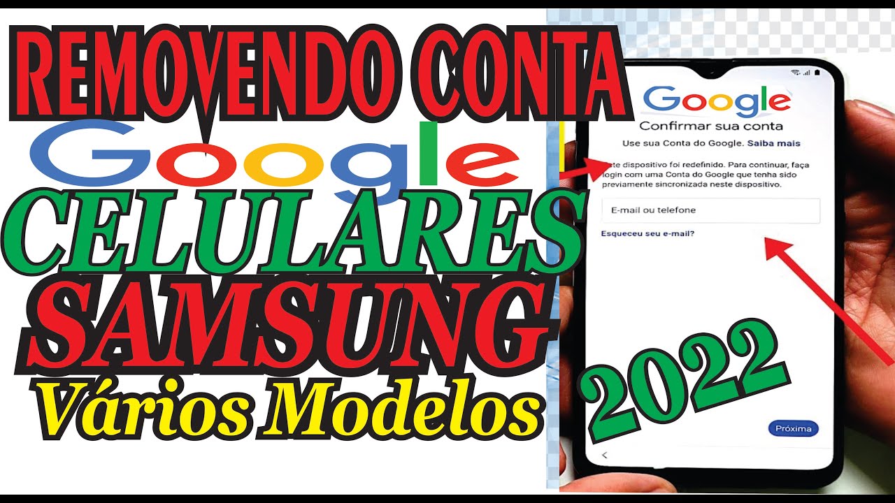 REMOVENDO CONTA GOOGLE  2022  DE CELULARES  SAMSUNG APENAS COM WI-FI
