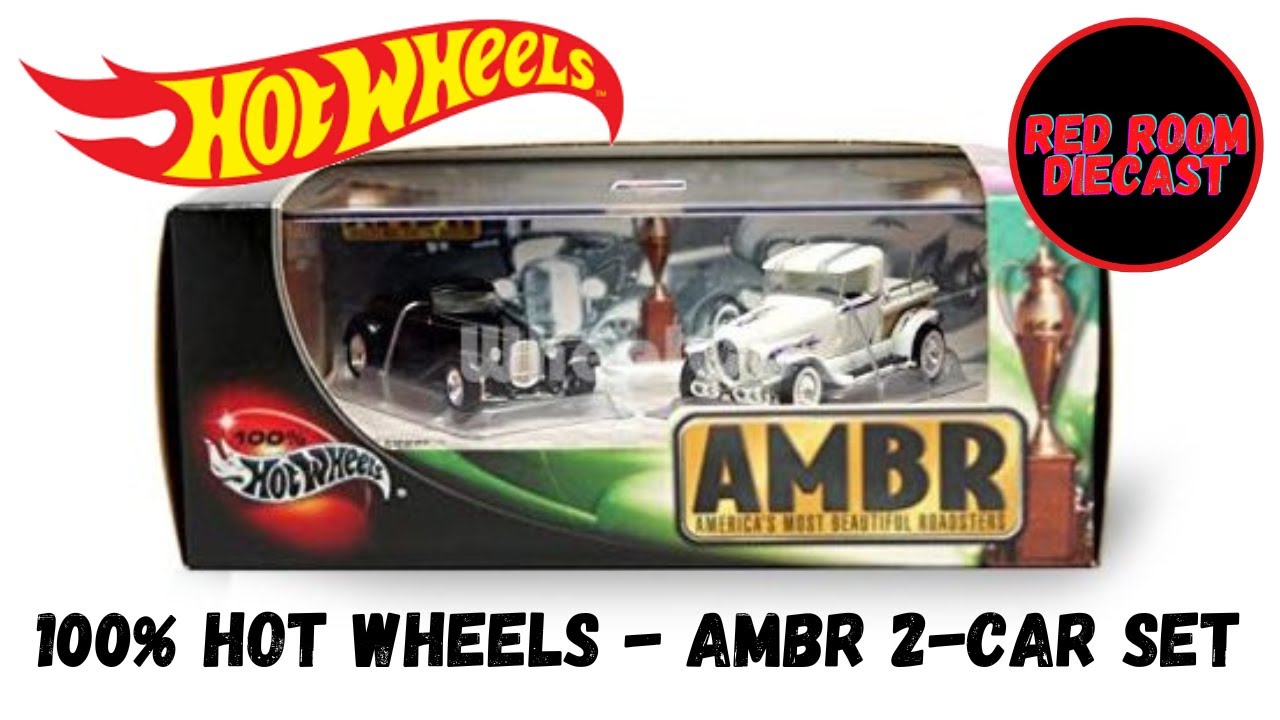 100% HOT WHEELS - AMBR (AMERICA'S MOST BEAUTIFUL ROADSTERS) - 2 -CAR SET