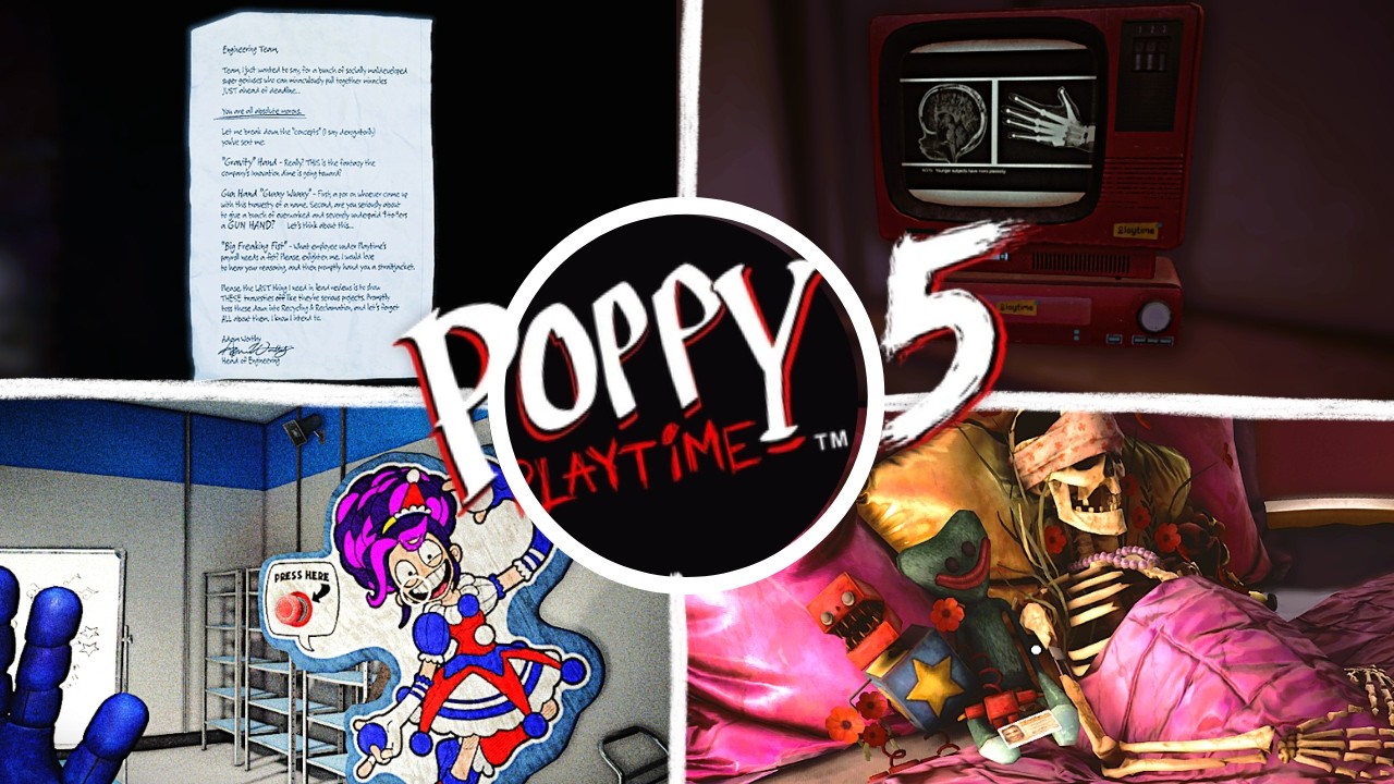 Poppy Playtime: Chapter 5 - All Collectibles VHS + Documents + Audio logs & Scanners All in order