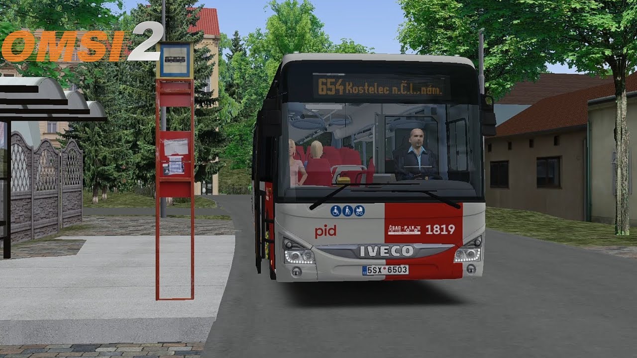 Omsi 2 #87; Zase manuál, alespoň s nádhernou úpravou, linka 654 na mapě Fiktivní Černokostelecko