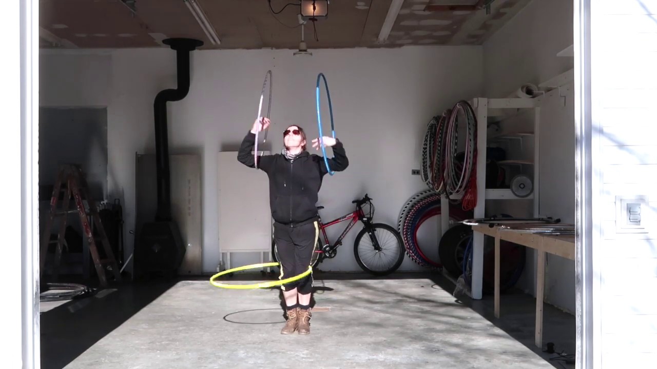Garage hula-hooping #1
