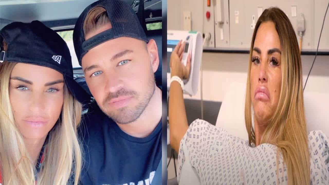 ✅  Katie Price in agony after trapping her broken feet in a revolving door