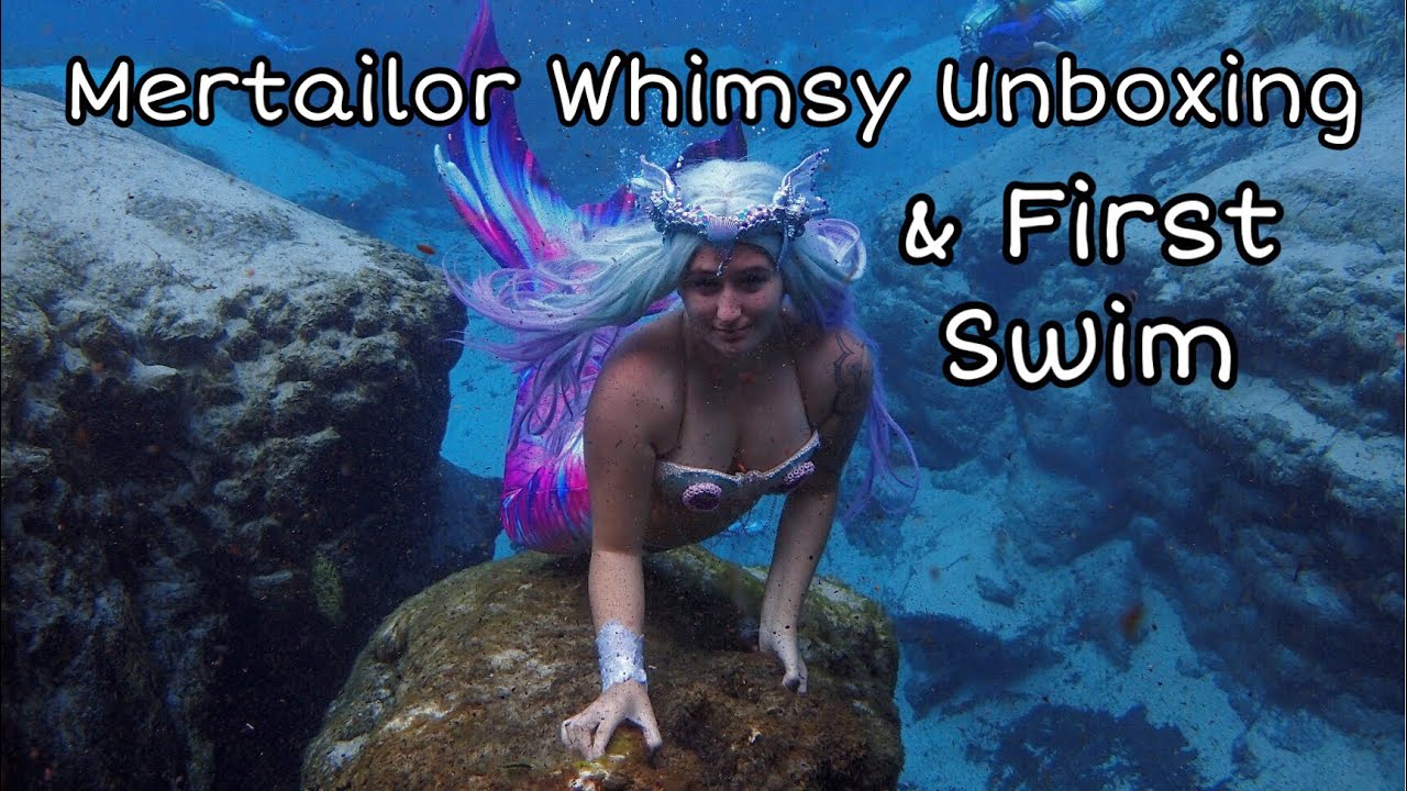 Mertailor Whimsy & Fantasy Monofin Three UNBOXING & First Swim | Mermaid Tail Unboxing