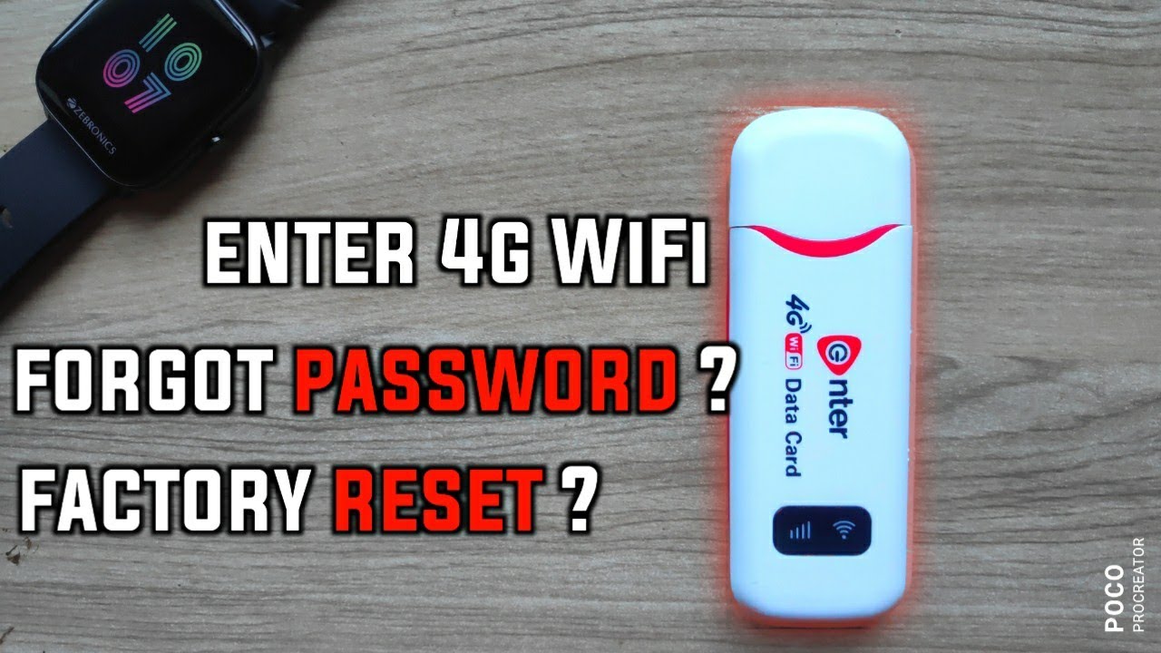 ENTER 4G Wi-Fi Data Card | How to Reset Settings and Recover Password