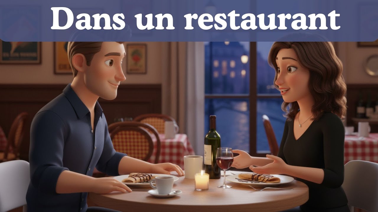 Learn French Easily| Conversation quotidienne au restaurant A1-A2