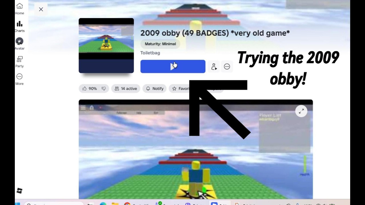 Playing a 2009 obby!😯