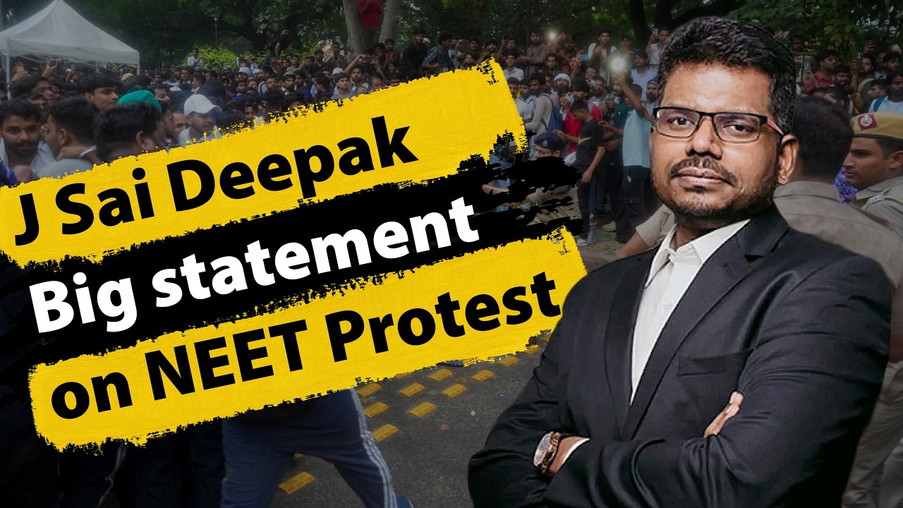 J Sai Deepak Big statement on NEET Protest