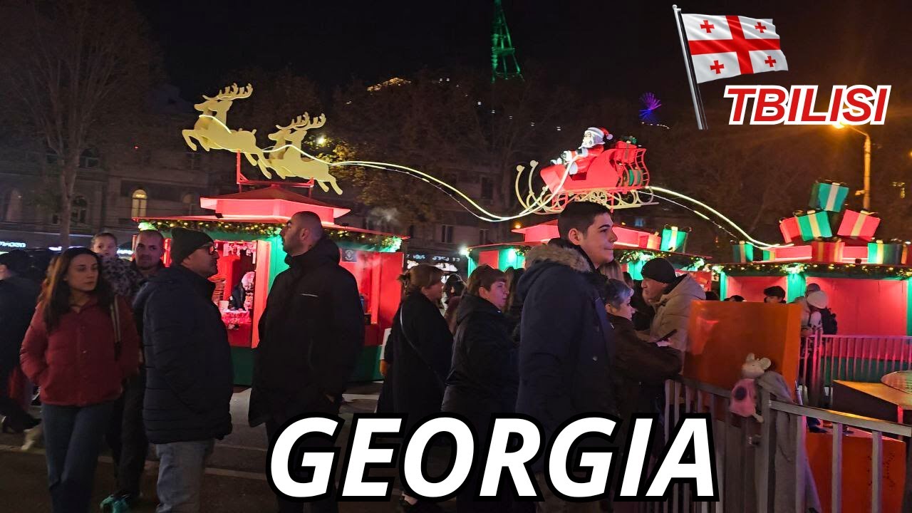 Christmas Market in Tbilisi, Georgia Festive Atmosphere and City Charm.❤️