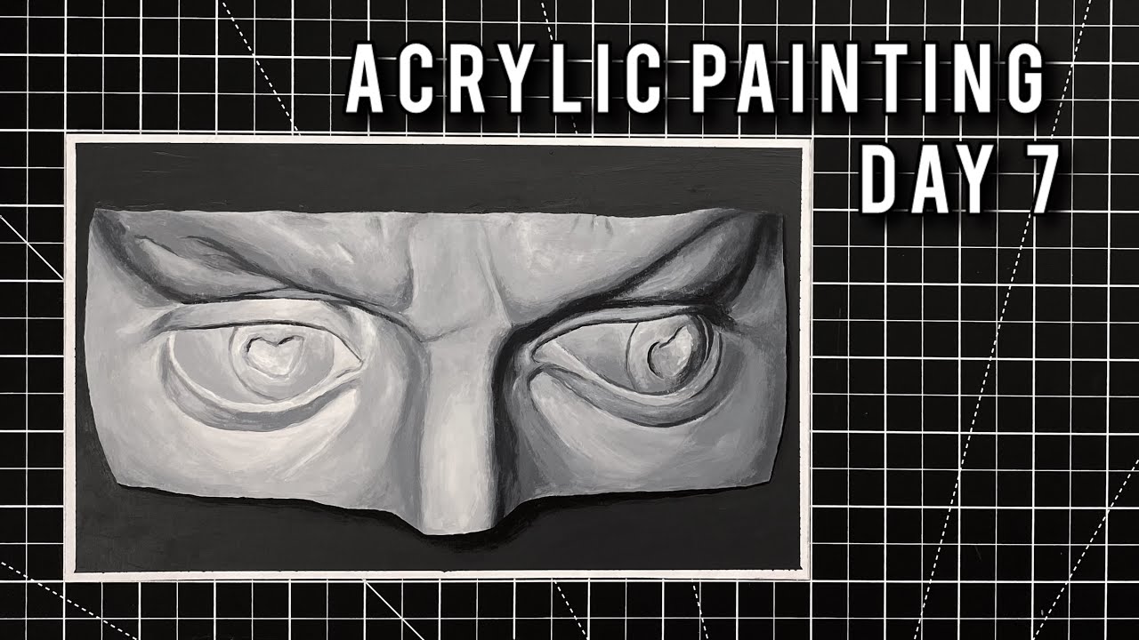 “Plaster Eyes of David” | Acrylic painting | Day 7