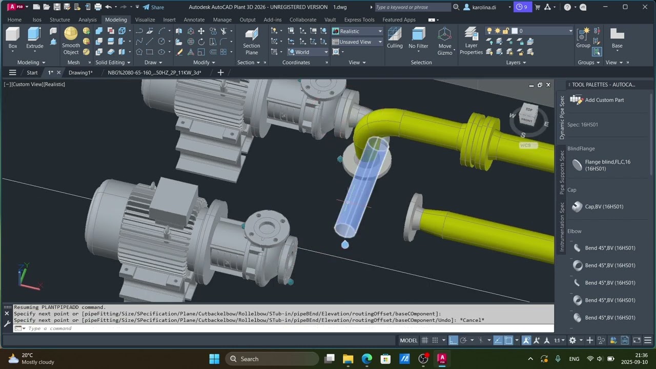 AutoCAD Plant 3D Tutorial for Beginners – Connecting Pump Suction & Discharge Lines