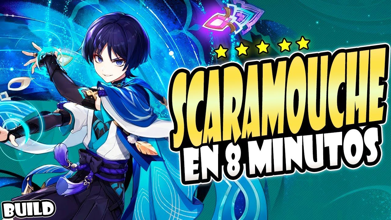 SCARAMOUCHE BUILD EN 8 MINUTOS! - Gu&iacute;a Build Scaramouche Mejores Armas, Equipos - Genshin Impact