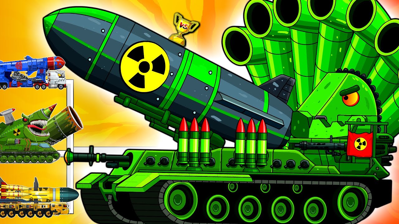 NUCLEAR LIZARD TANK vs GIANT MISSILES | World War Machines Clash!