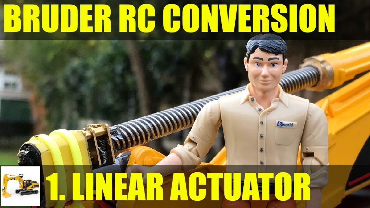 Bruder CAT Excavator RC conversion pt1: linear actuator