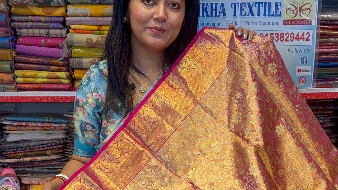 Pure Tishu Kanchipuram silk saree l l booking WhatsApp 9153829442