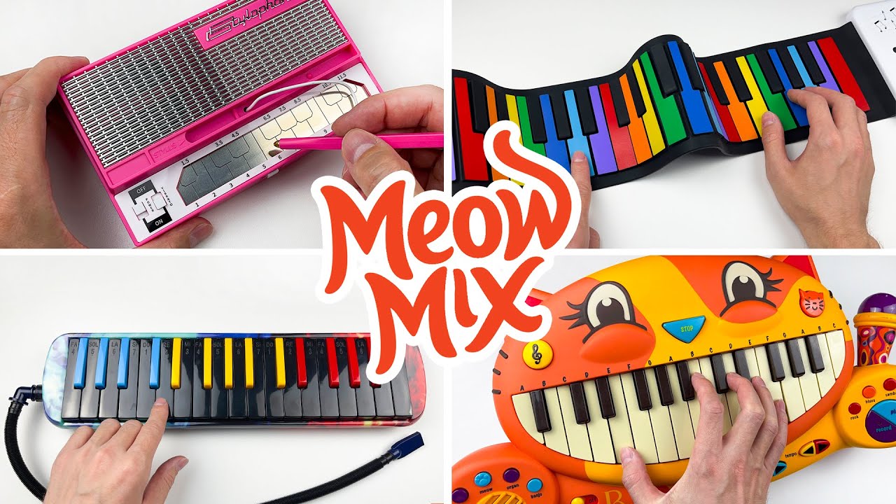 Meow Mix commercial jingle on cool different instruments!