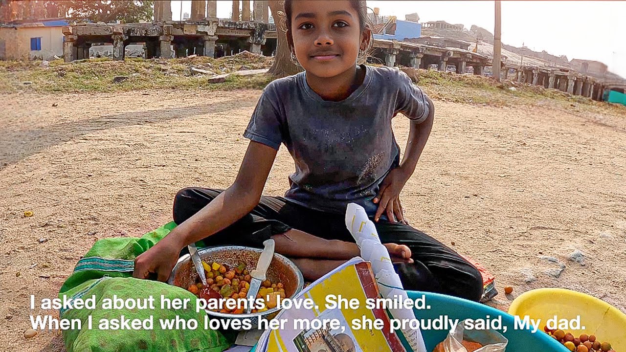 11 Year Old Girl Selling Gooseberries In Hampi...