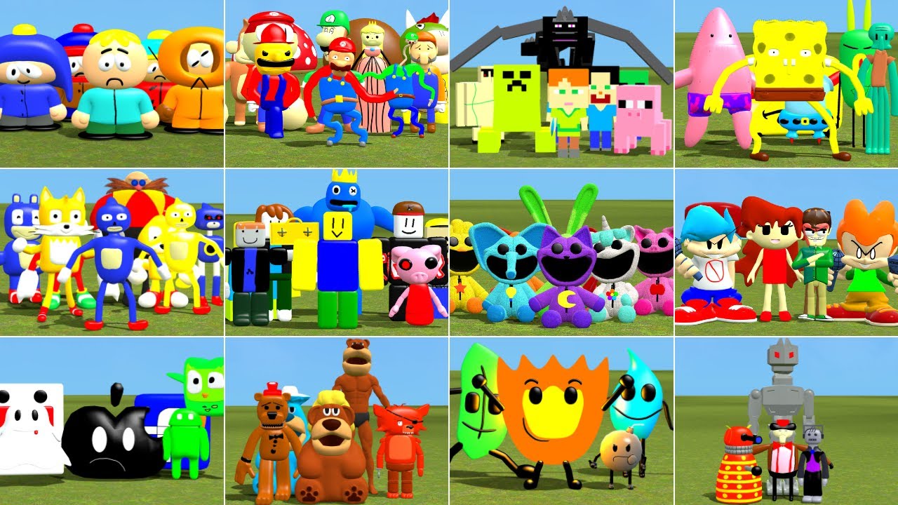 A BIG FIGHT BETWEEN ALL NEW GROUP 3D SANIC CLONES MEMES IN Garry's Mod
