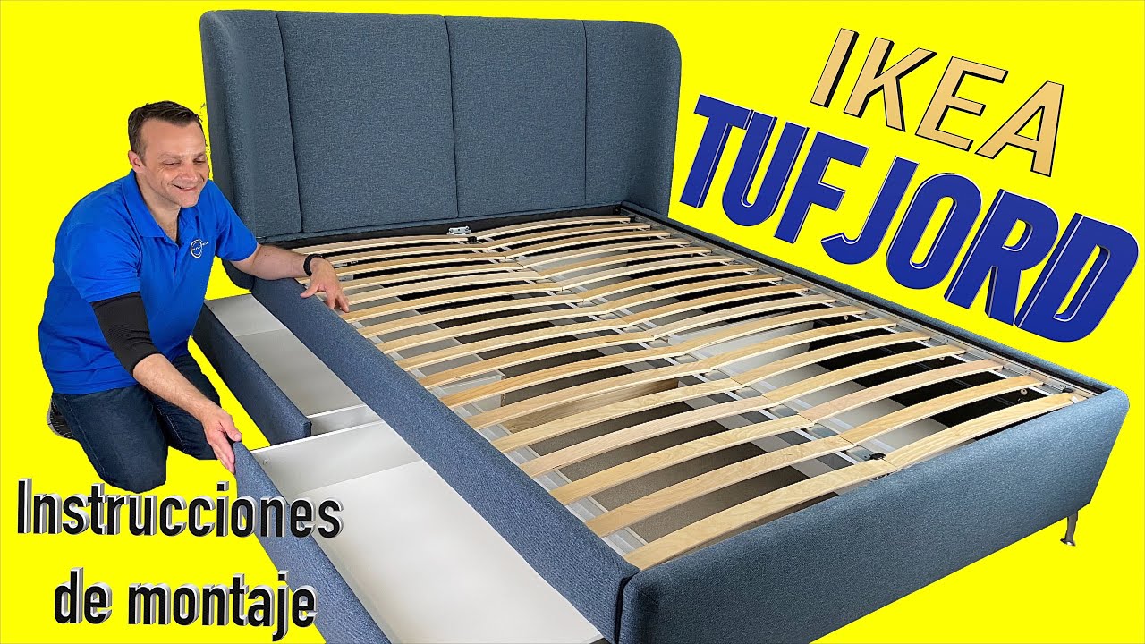Ikea TUFJORD Tapizado cama de almacenamiento Instrucciones de montaje