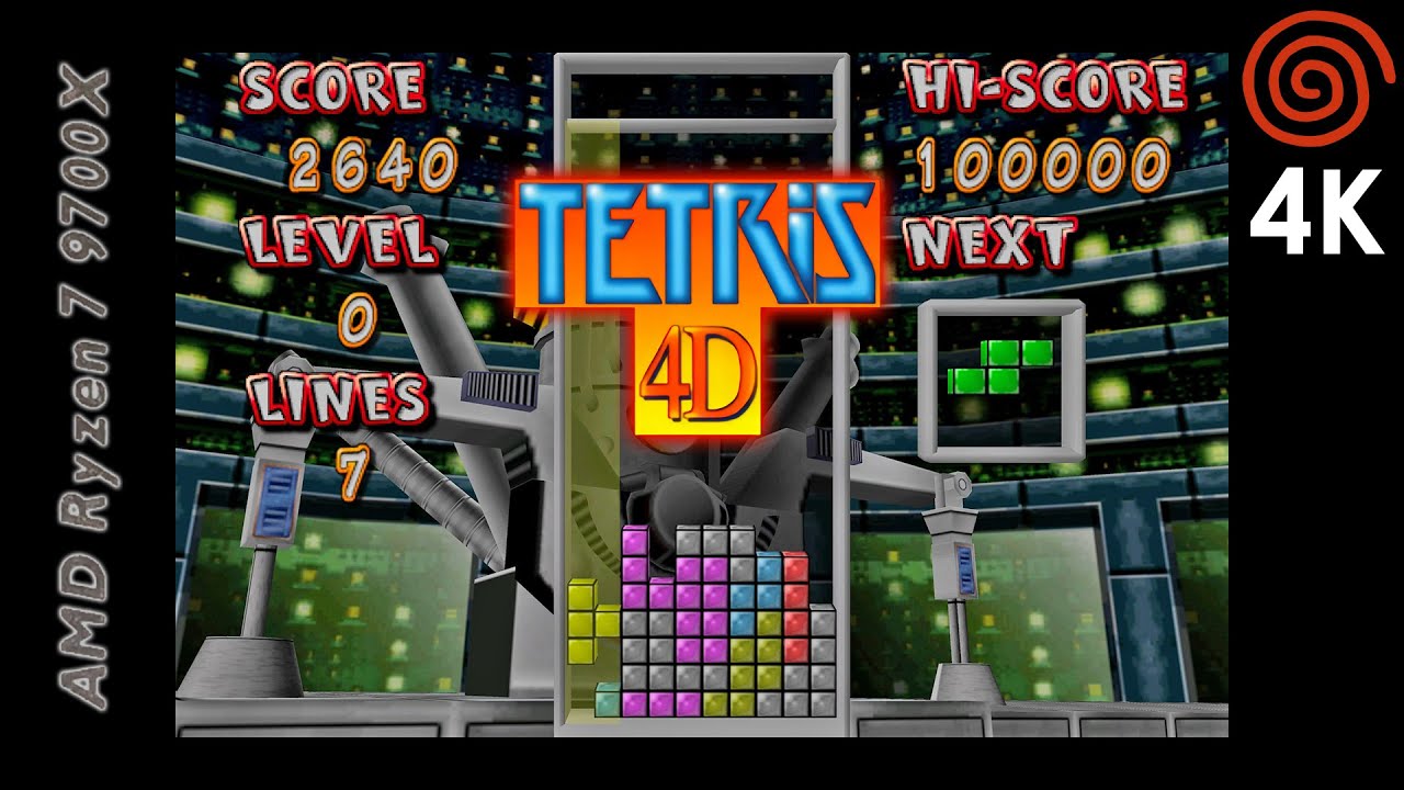 Tetris 4D (JPN) (4K / 2160p / 60fps) | Redream Emulator (Premium) on PC | Sega Dreamcast