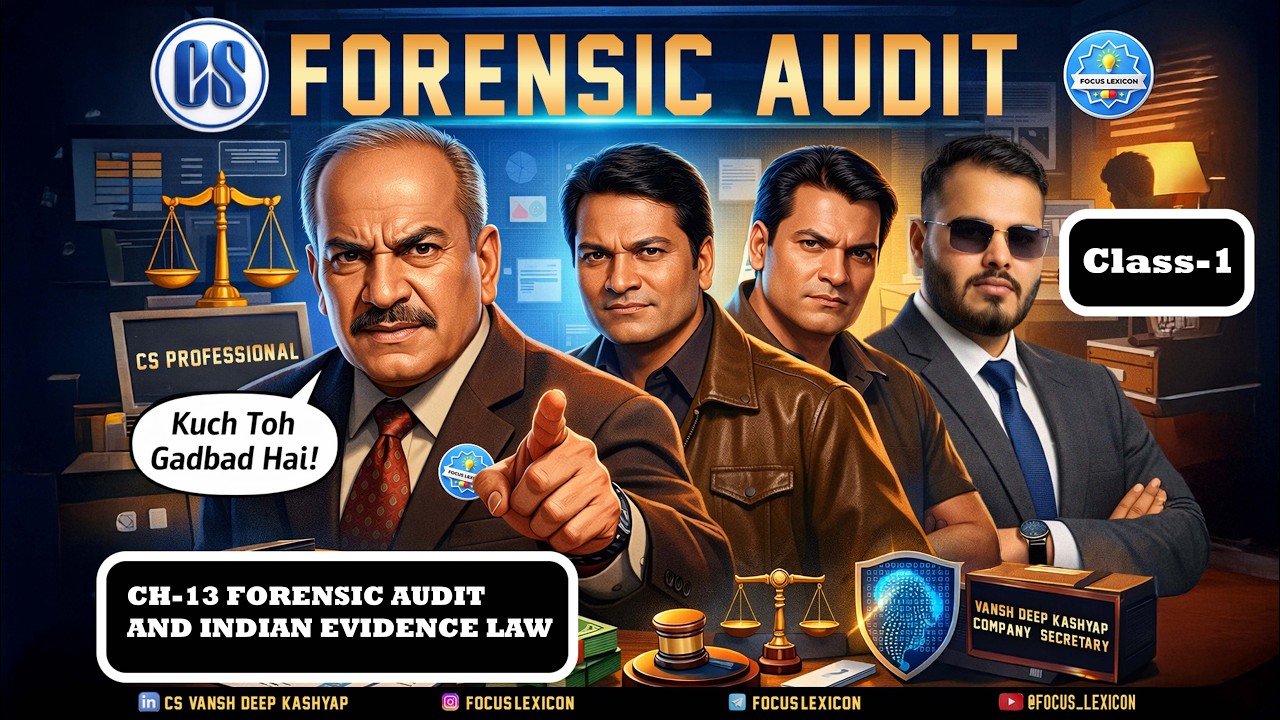 FORENSIC AUDIT | CS PROFESSIONAL | CH-13 Forensic Audit and Indian Evidence Law | CLASS-1