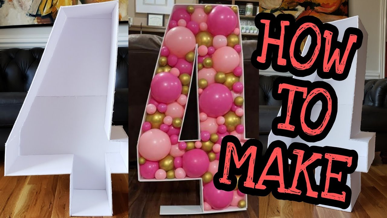 DIY 5ft GIANT Mosaic Balloon Number 4 | Dollar Find