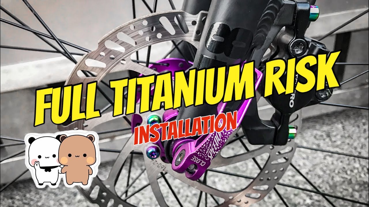 My FULL TITANIUM RISK Corner Bar Bike 🚴🍻 I Rotors and Crank bolts Installation