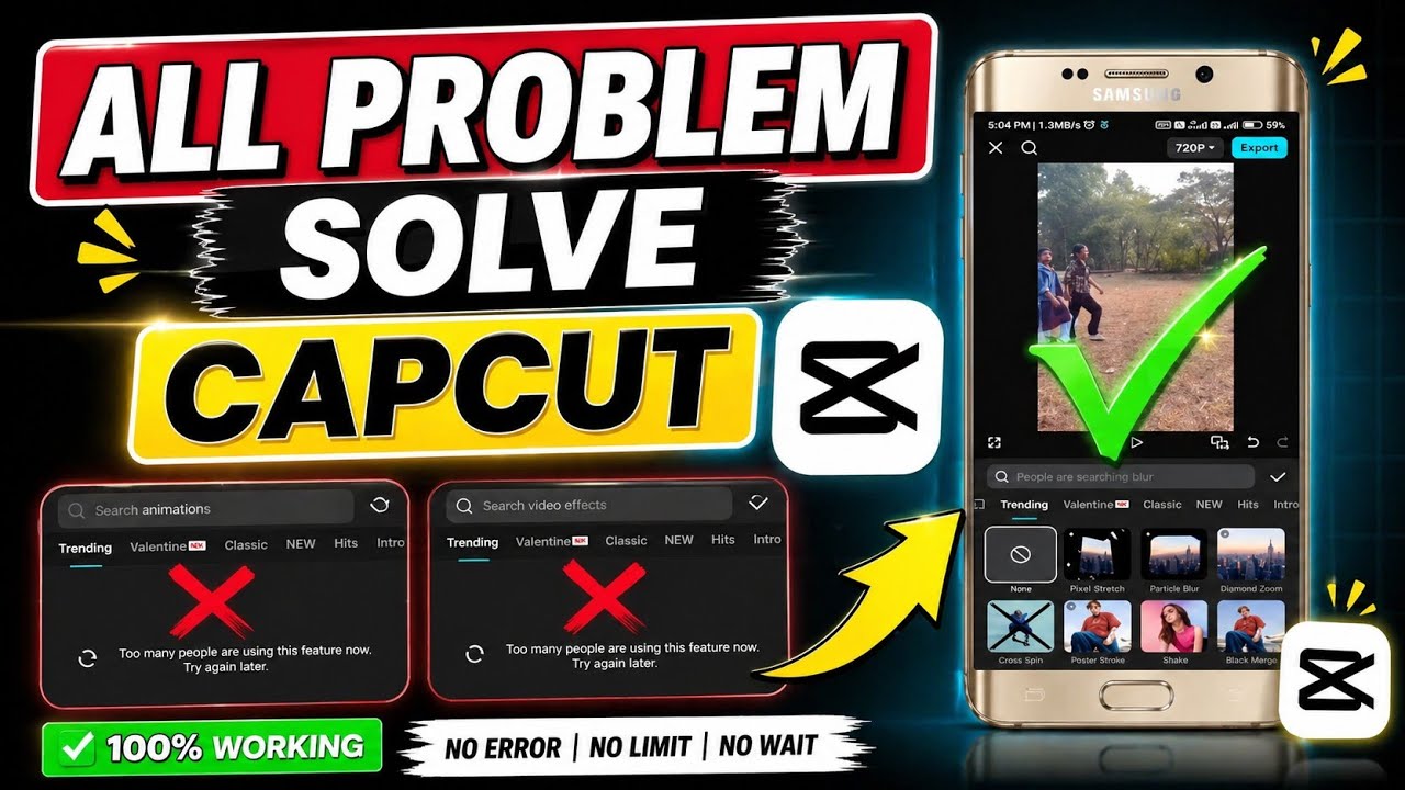 Capcut Too Meny People Using This Feature | Capcut No Internet Problem Solved 2026 💯