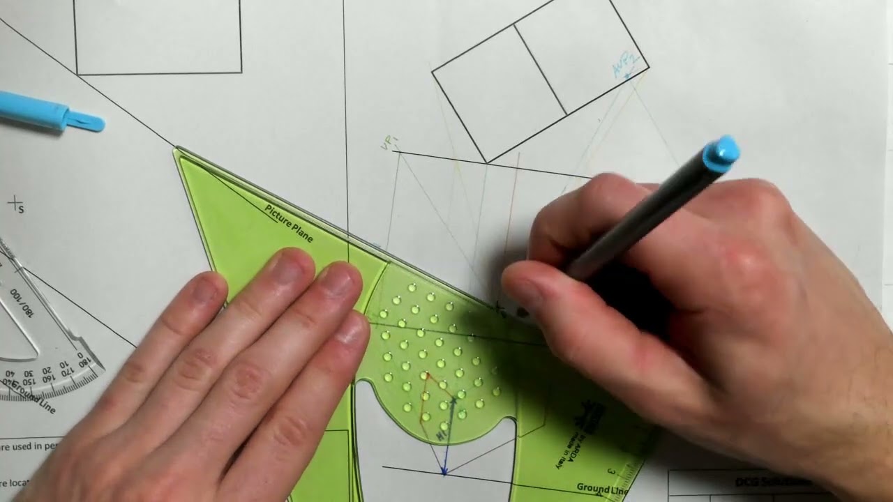 Auxiliary vanishing points using a given angle