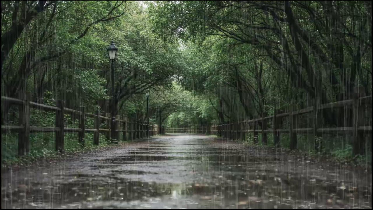 Relaxing Forest Rain at Dusk | Ambient Leaf and Rain Sounds to Help You Sleep Better Naturally