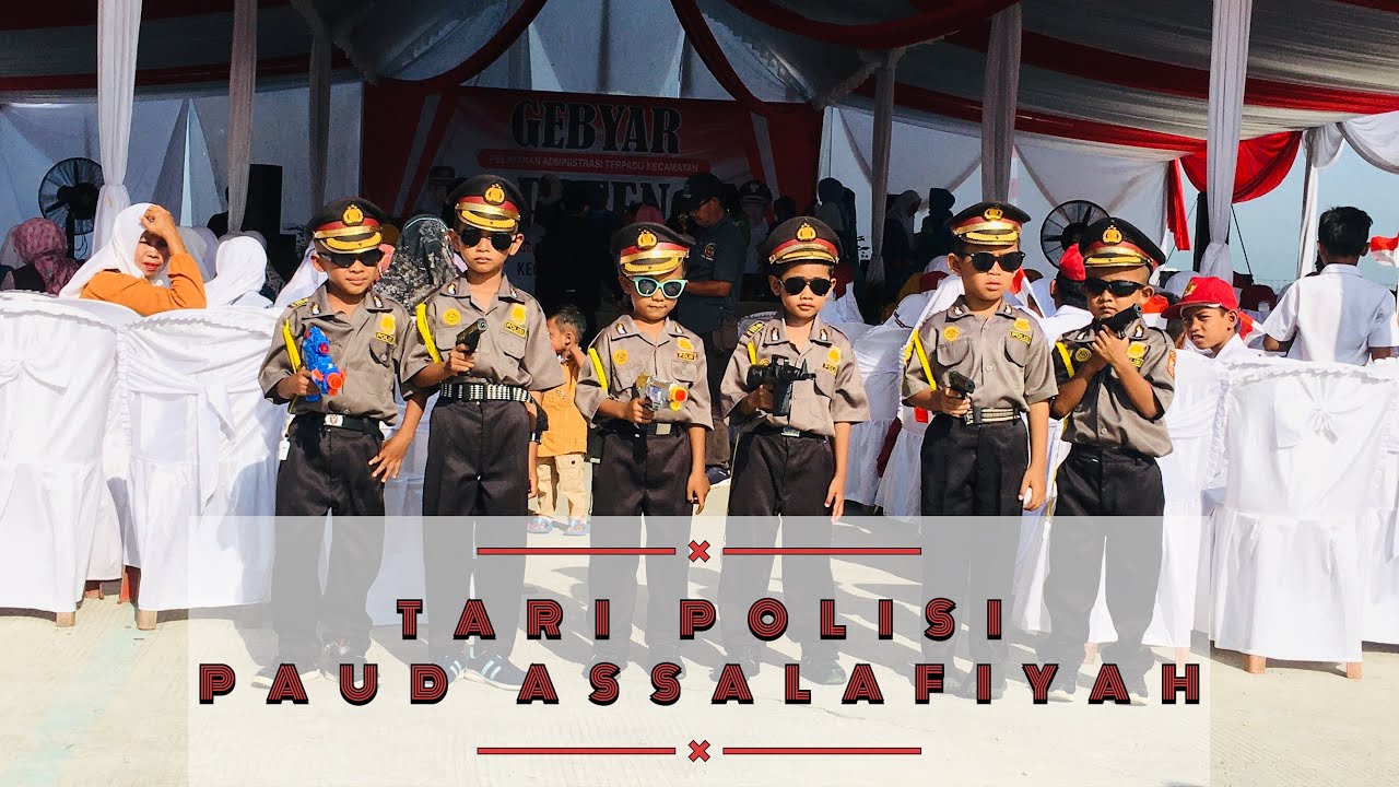 Penampilan Tari Polisi di Acara Gebyar Paten Kecamatan Banyusari - Karawang PAUD Assalafiyah