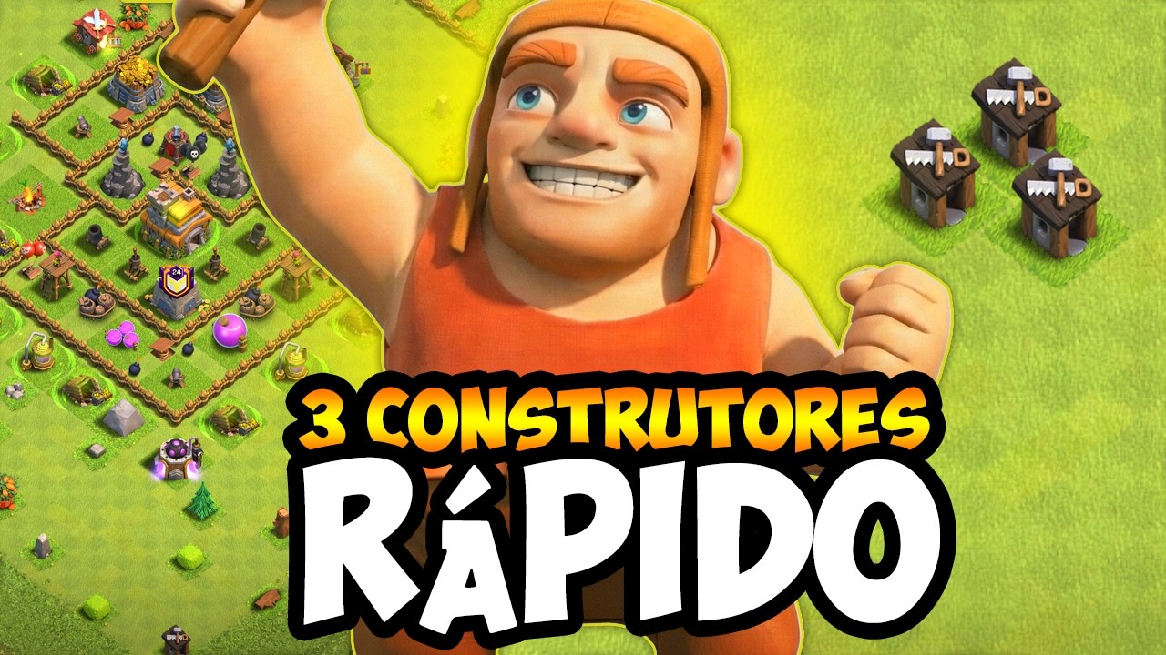 3 CONSTRUTORES EM MENOS DE 1 SEMANA DE VILA CRIADA NO CLASH OF CLANS!