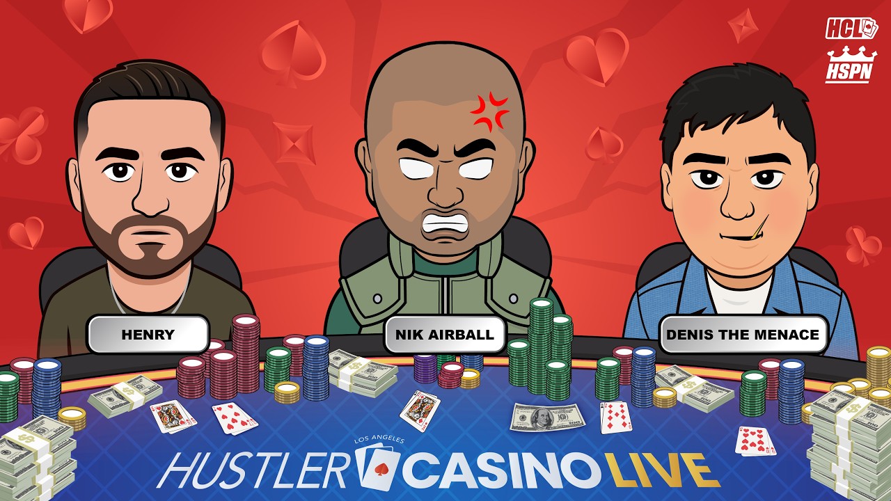 Nik Airball, Denis the Menace & Henry Play HIGH STAKES $50/100! Commentary by David Tuchman